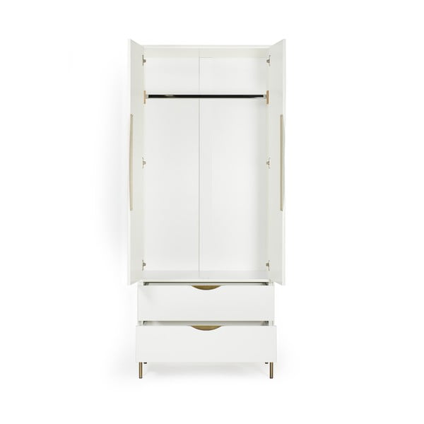Biela šatníková skriňa Woodman Kobe-image-3