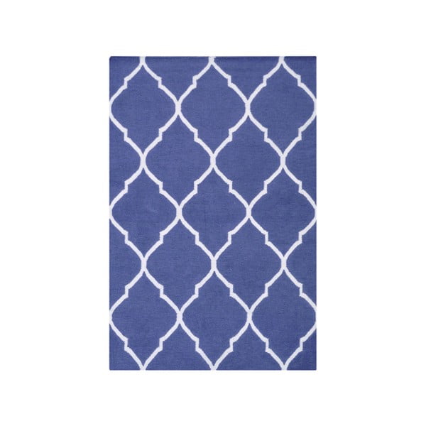 Vlnený koberec Caroline Dark Blue, 155x240 cm