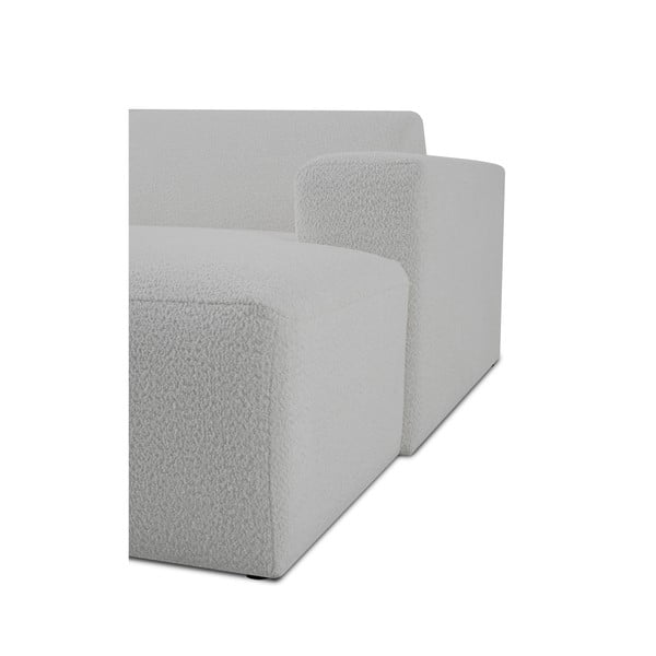 Biely modul pohovky z textílie buklé (pravý roh) Roxy – Scandic-image-4