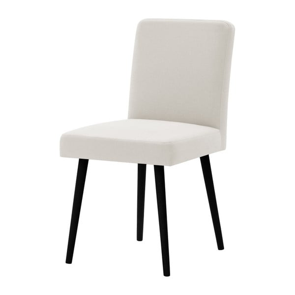 Krémovobiela stolička s čiernymi nohami Ted Lapidus Maison Fragrance