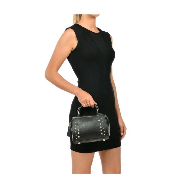 Čierna kožená kabelka Mangotti Bags Chiara-image-1