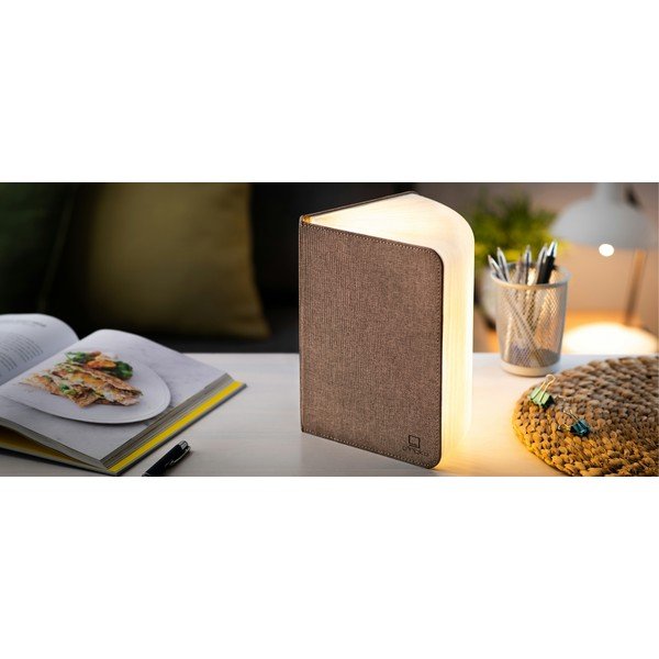 LED stolová lampa s textilným tienidlom (výška  2,5 cm) – Gingko-image-3