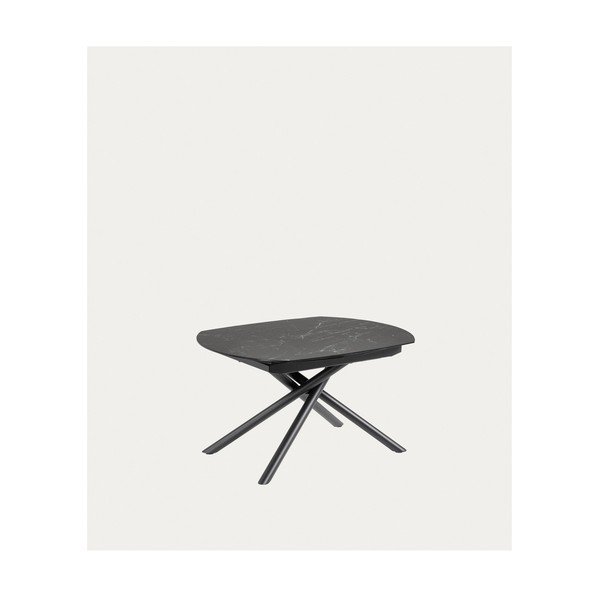 Rozkladací jedálenský stôl s prídavnou doskou s keramickou doskou 100x130 cm Yodalia – Kave Home-image-3