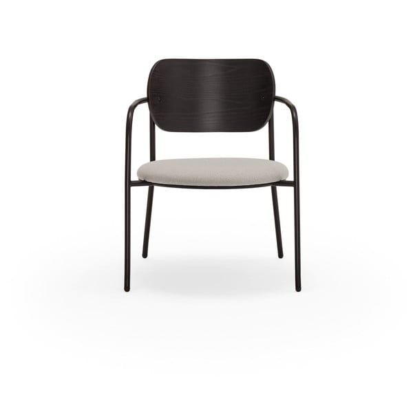 Čierno-sivé kreslo v dekore jaseňa Eclipse - Teulat-image-2