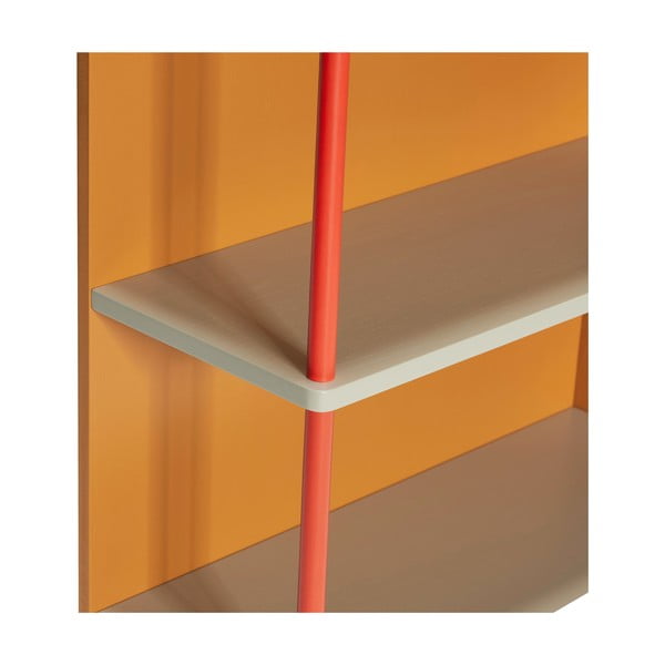 Oranžová nástenná knižnica z jaseňového dreva 60x109 cm Apollo – Hübsch-image-4