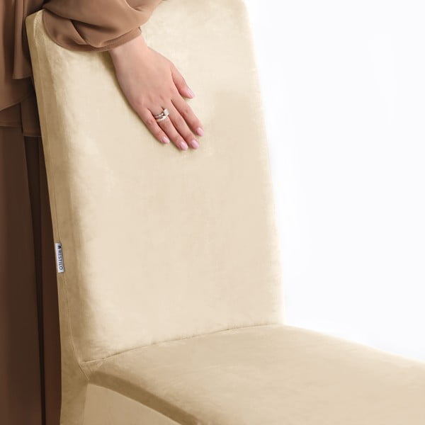 Béžový napínací poťah na stoličku 48 cm Sento – Restilo-image-4