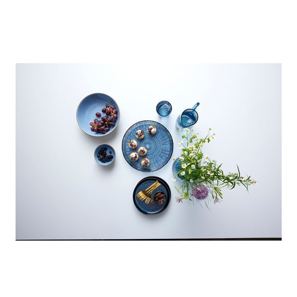 Modrý sklenený servírovací tanier ø 30 cm Kusintha – Bitz-image-3