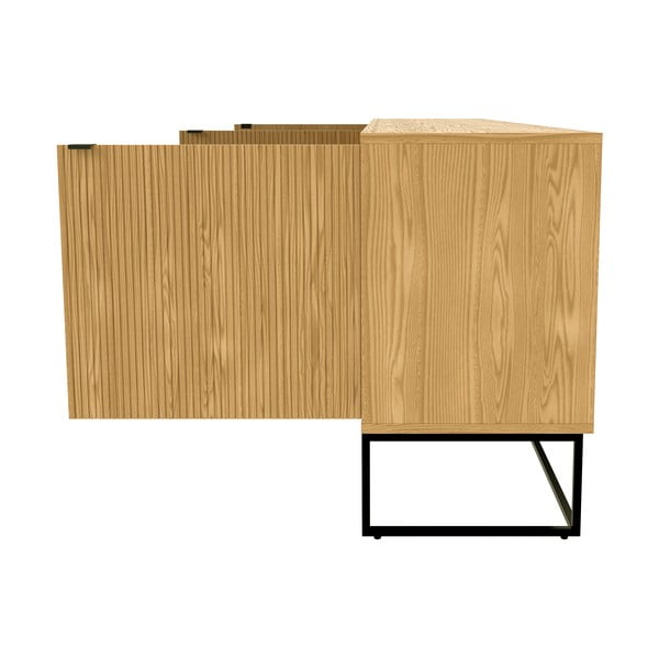 Nízka komoda v dekore duba v prírodnej farbe 235x76 cm Bali – Tenzo-image-3