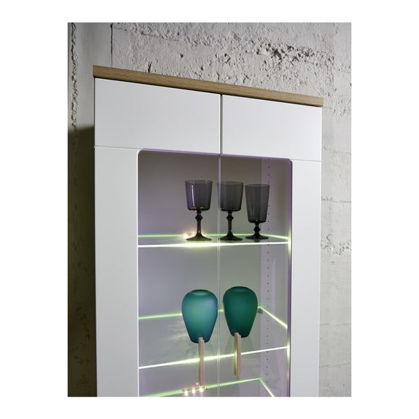 Biela vysoká vitrína Germania Oslo-image-2