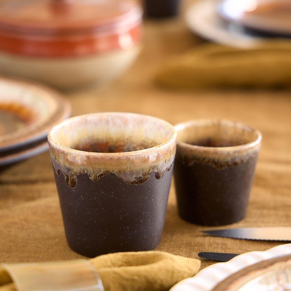 Tmavohnedá kameninová šálka 190 ml Poterie – Casafina-image-2