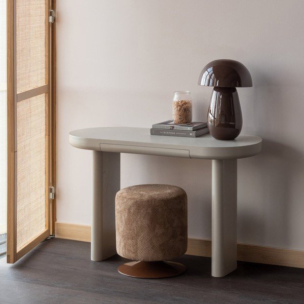 Svetlohnedý taburet z textílie buklé Islen – WOOOD-image-1