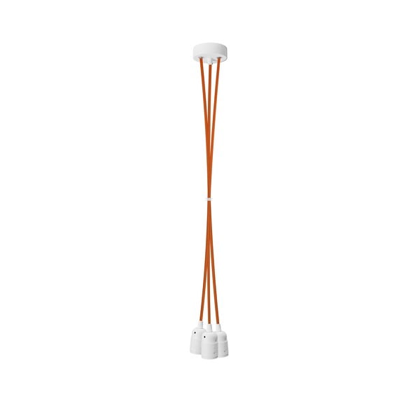 Trojitý kabel Uno, biely/oranžový
