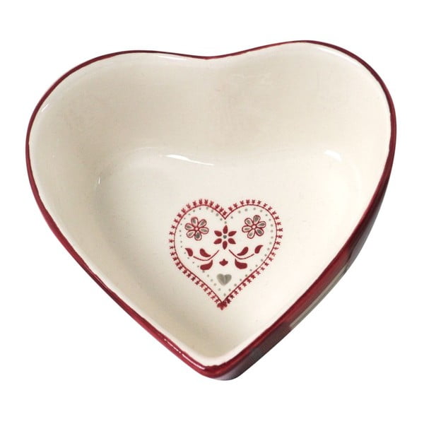 Hlboký tanier Antic Line Heart Shape