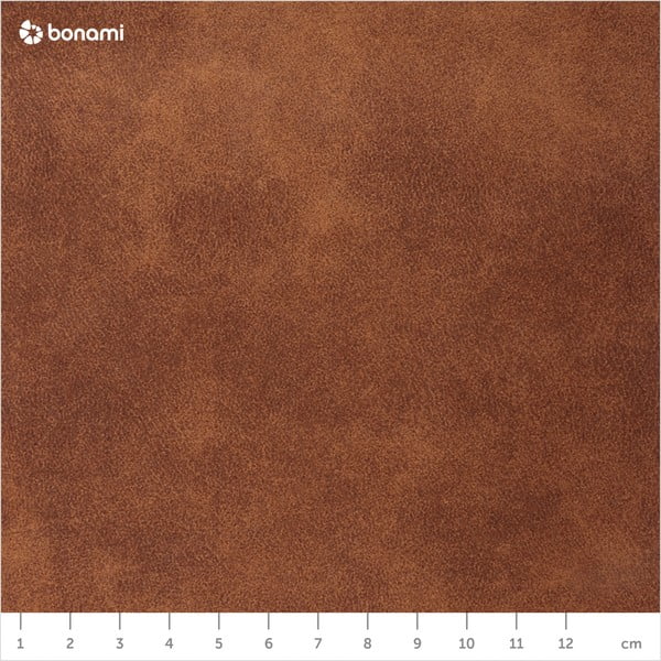 Koňakovohnedý puf z imitácie kože Actona Doria, ⌀ 60 cm-image-4