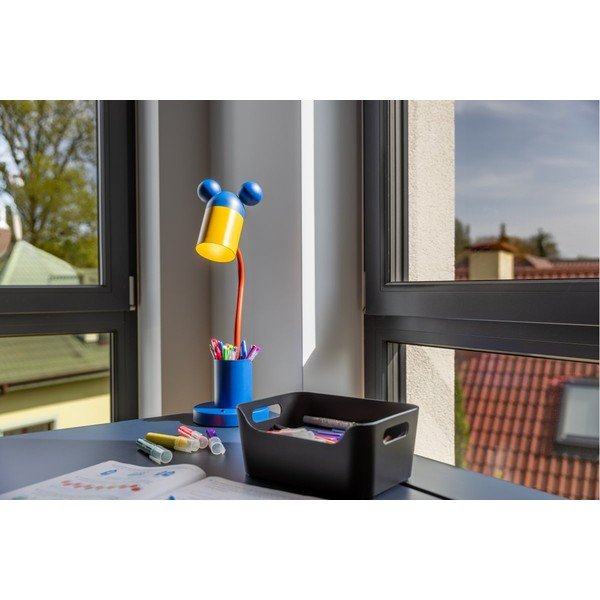 Modrá stolová lampa s kovovým tienidlom (výška 50 cm) Mouse – GTV-image-1