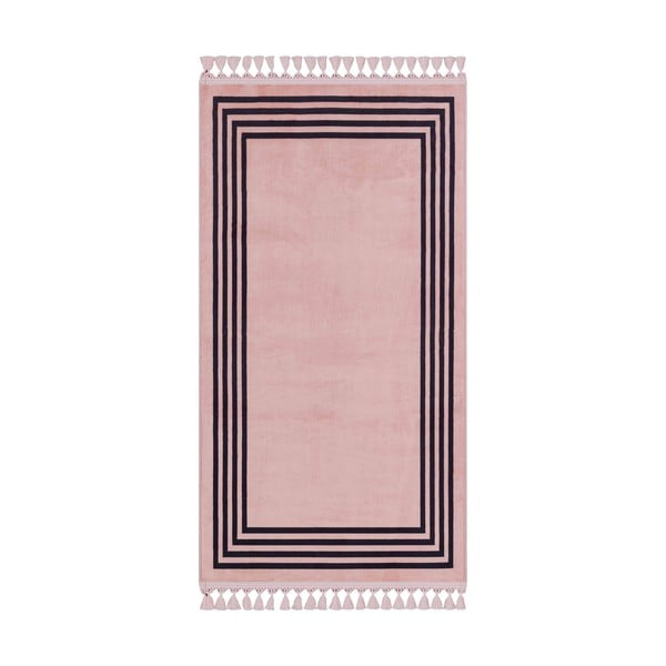 Ružový umývateľný koberec 120x80 cm - Vitaus