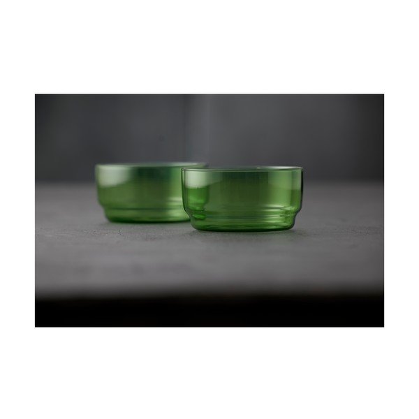 Zelené sklenené misky v súprave 2 ks 500 ml Torino – Lyngby Glas-image-2