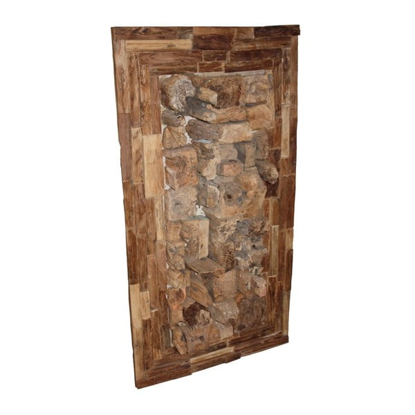 Nástenná dekorácia z teakového dreva HSM Collection Rustic, 110 cm