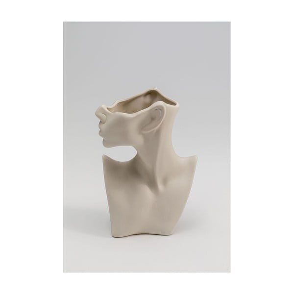 Béžová keramická ručne maľovaná váza Body Art – Kare Design