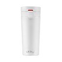 Biely cestovný termohrnček Vialli Design Fuori, 400 ml