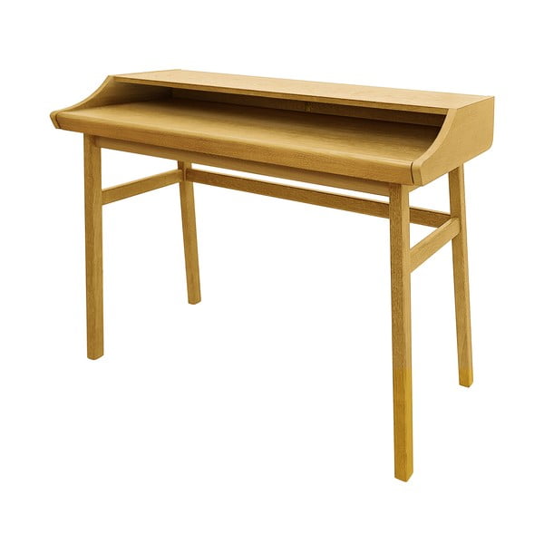 Pracovný stôl v dekore duba so sekretárom 44x115 cm Carteret – Woodman-image-2