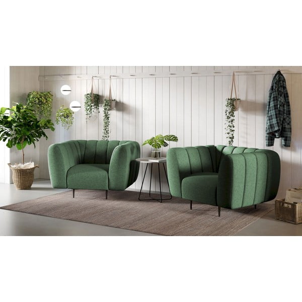 Tmavozelené kreslo Shel – Ghado-image-4
