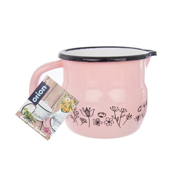 Ružový smaltovaný džbánik Orion Meadow, 800 ml-image-2