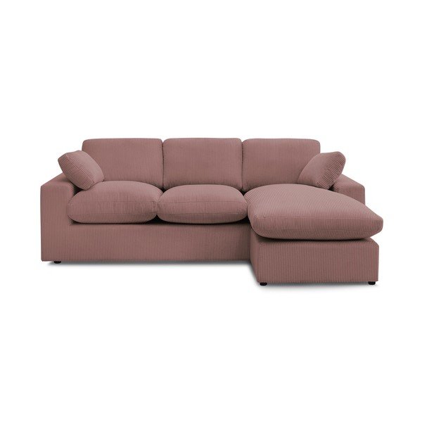 Ružová menčestrová rohová pohovka Belair – Bobochic Paris