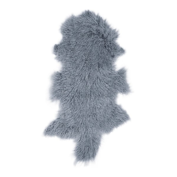 Tmavomodrá ovčia kožušina s dlhým vlasom Arctic Fur Hyggur, 85 × 50 cm