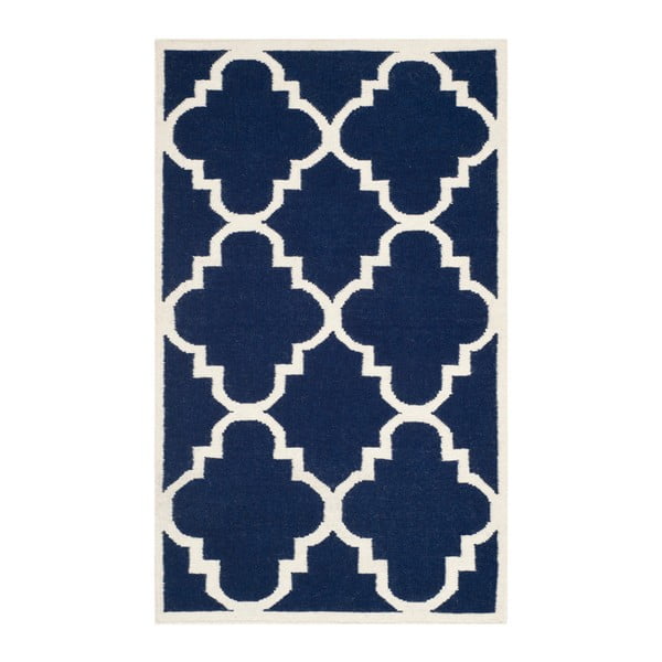 Modrý vlnený koberec Safavieh Alameda, 91 x 152 cm