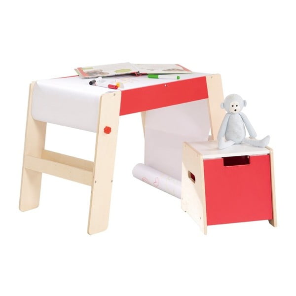 Písací stôl so stoličkou a rolkou papiera Roba Kids-image-1