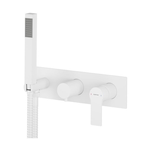 Biela podomietková sprchová batéria (3 výstupy) Pax – Sapho-image-2