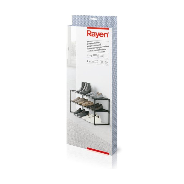 Sivý kovový stojan na topánky – Rayen-image-4