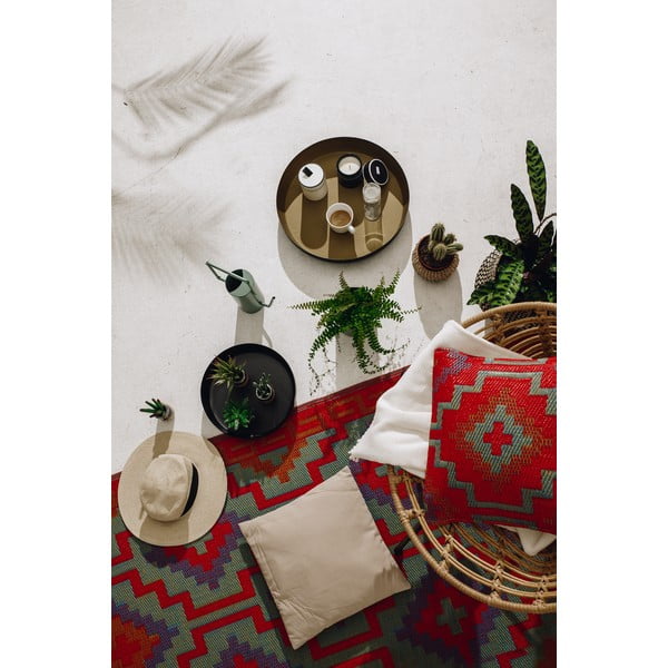 Oranžovo-fialový obojstranný vonkajší koberec z recyklovaného plastu Fab Hab Lhasa Orange & Violet, 120 x 180 cm-image-3