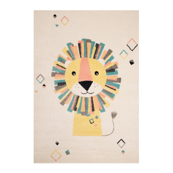 Béžovokrémový detský koberec Zala Living Lion, 120 × 170 cm