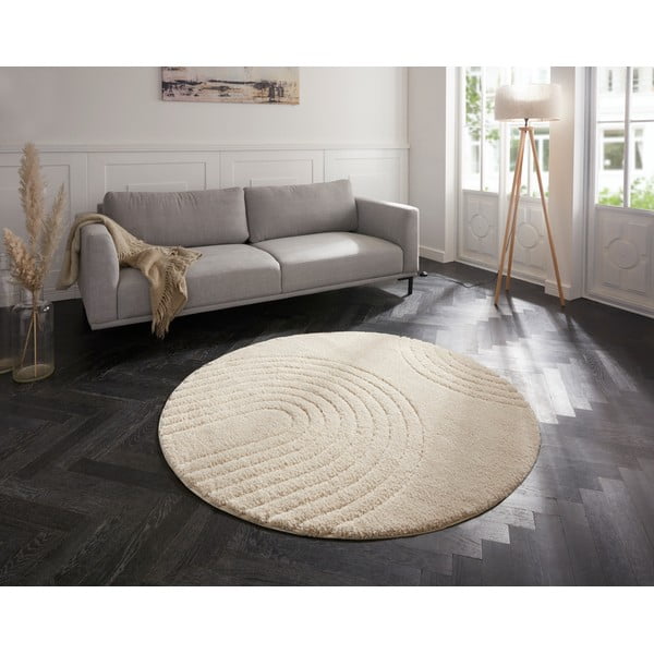 Krémovobiely koberec Mint Rugs Norwalk Fergus, ø 160 cm-image-1