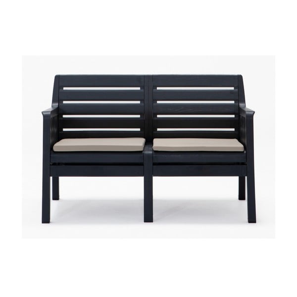 Antracitová záhradná lounge súprava pre 4 Lara – Floriane Garden-image-2