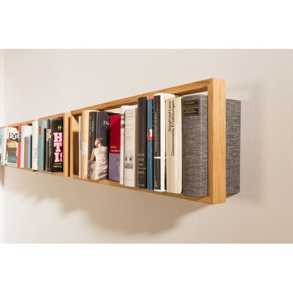 Polica na knihy z dubového dreva das kleine b b9, výška 34 cm-image-1