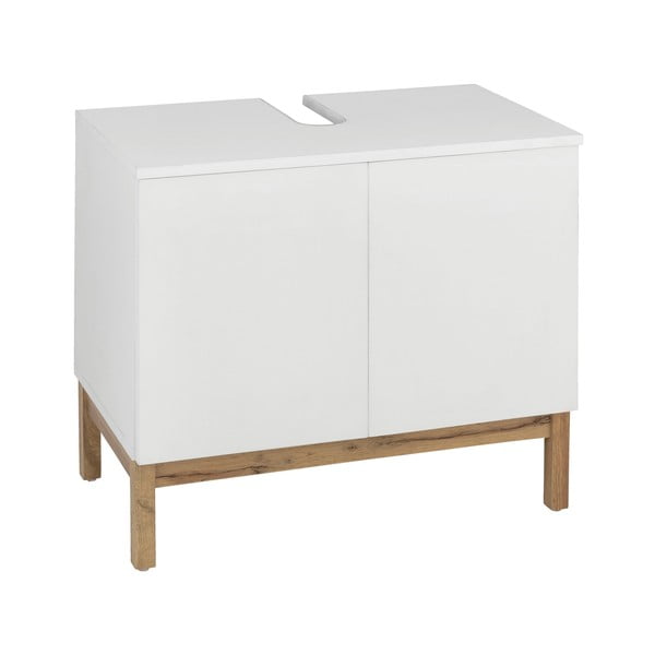 Biela skrinka pod umývadlo 56x35 cm Mirza – Støraa-image-1