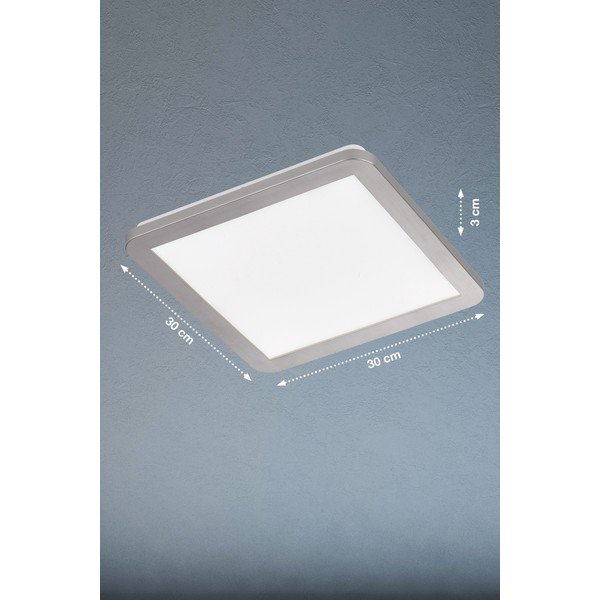 Sivé LED stropné svietidlo 30x30 cm Gotland – Fischer &amp; Honsel-image-1