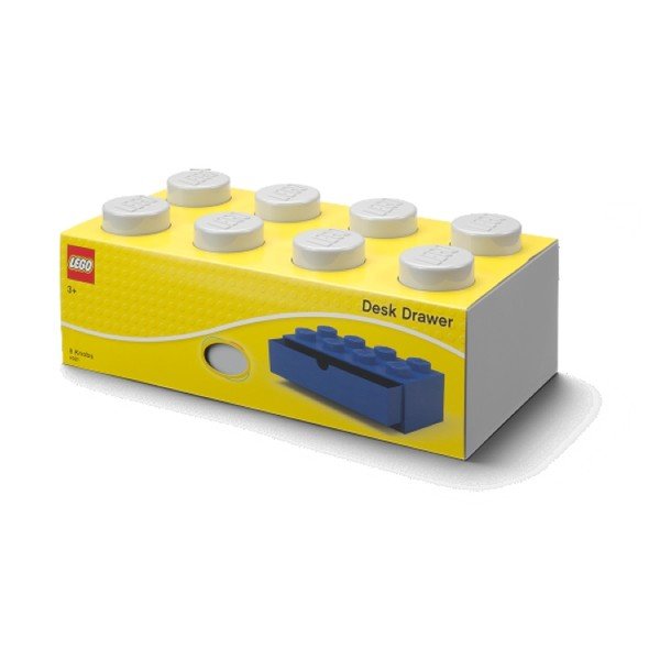 Sivý stolový box so zásuvkou LEGO® Brick, 31,6 x 11,3 cm-image-4