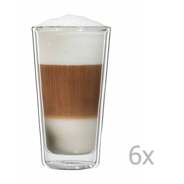 Sada 6 pohárov na latte macchiato bloomix Milano