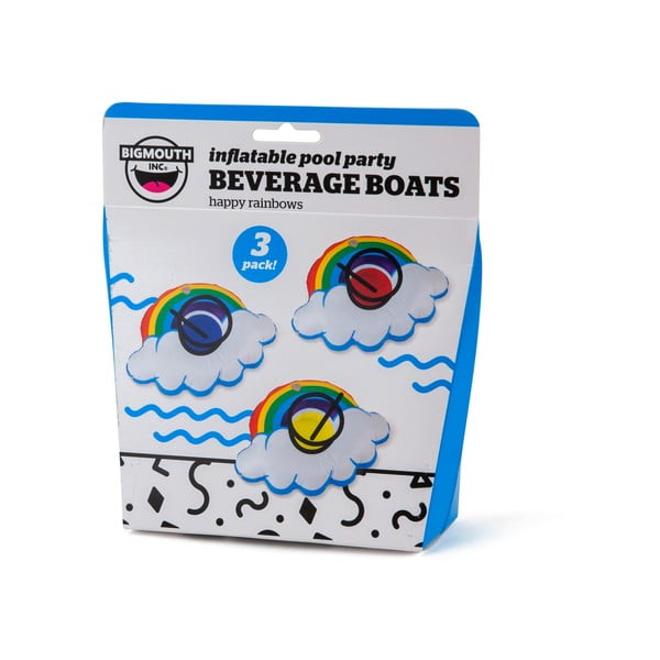 Súprava 3 nafukovacích kruhov na nápoje v tvare dúhy Big Mouth Inc.-image-2