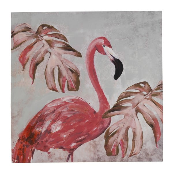 Nástenný obraz na plátne Geese Modern Style Flamingo Uno Cubico, 100 × 100 cm