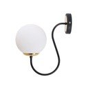 Čierno-biele nástenné svietidlo ø 15 cm Oslo – Squid Lighting