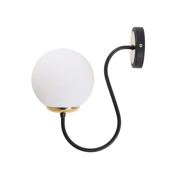 Čierno-biele nástenné svietidlo ø 15 cm Oslo – Squid Lighting