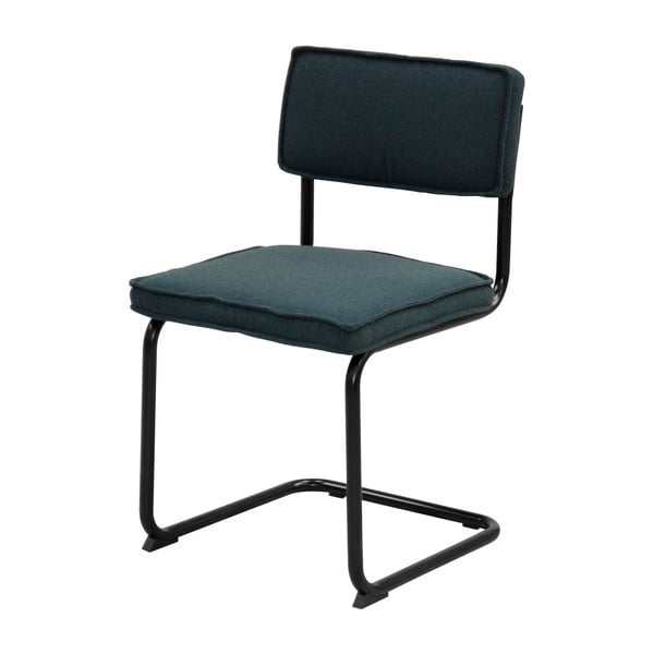 Modrá stolička s čiernou podnožou Aemely