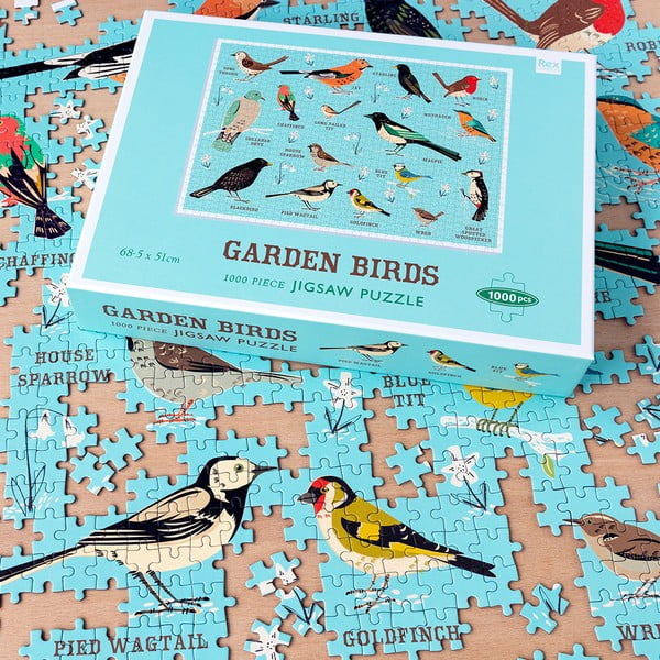Puzzle (počet dielikov 1000) Garden Birds – Rex London-image-1