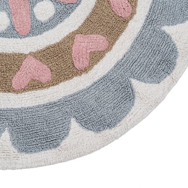 Bavlnený detský koberec ø 100 cm Flower – Ixia-image-4