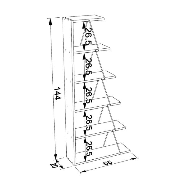 Knižnica v dekore orechového dreva Rafevi Tars Mini-image-4